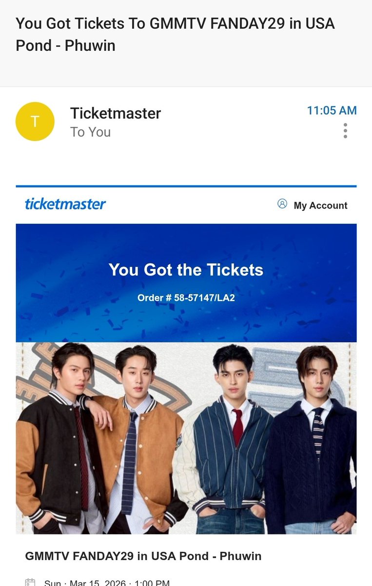 strayjess's tweet image. WTF why did ticketmaster release the pondphuwin tickets 30 minutes early?! thankfully I was logging on early to get set up but saw that the tickets were open and rushed in and half were gone. did I miss a time change memo?

#GMMTVFANDAY29 #GMMTVFD29INLA #PPWExLA #PondPhuwin