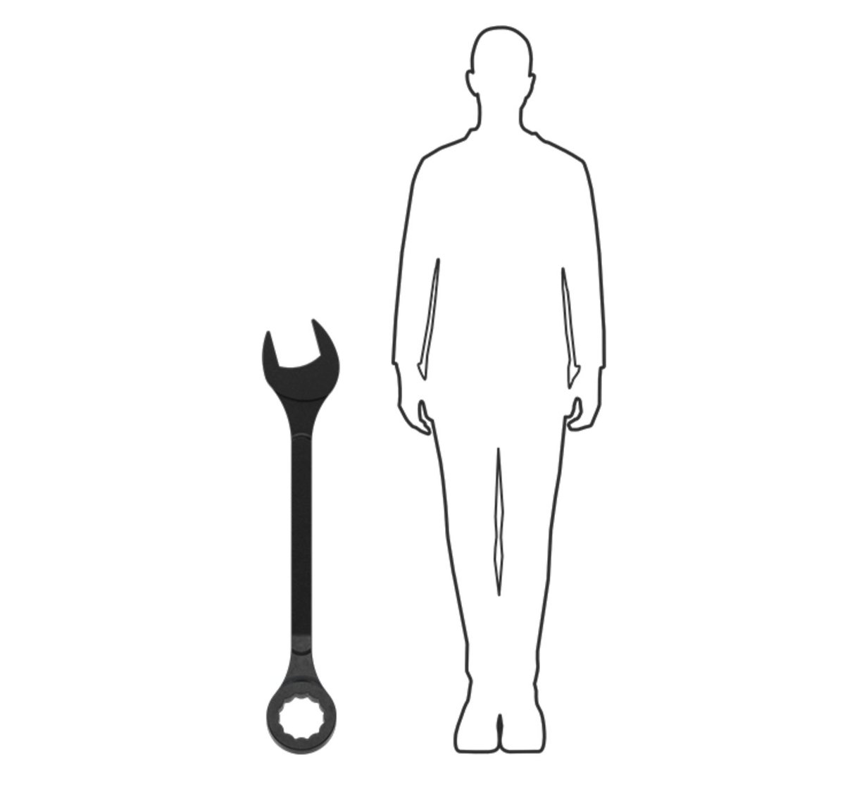 Black Oxide 12-Point Opening Combination Wrench
4" Size, 40" Overall Length
$1,301.09 each
7242A71

I will never not love that some tools scale up in size perfectly.