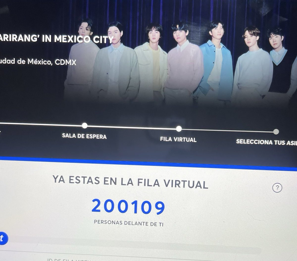 mxcharts's tweet photo. La preventa del BTS WORLD TOUR ‘ARIRANG’ in Mexico City del día 10 de Mayo tiene +200k personas en la fila 🇲🇽

Solo usuarios con membresía que se hayan registrado pueden ingresar 

ARIRANG PRESALE MEXICO CITY
#BTS #방탄소년단 #BTS_ARIRANG 
#BTS_WORLDTOUR_MEXICOCITY #BTS_WORLDTOUR_NA