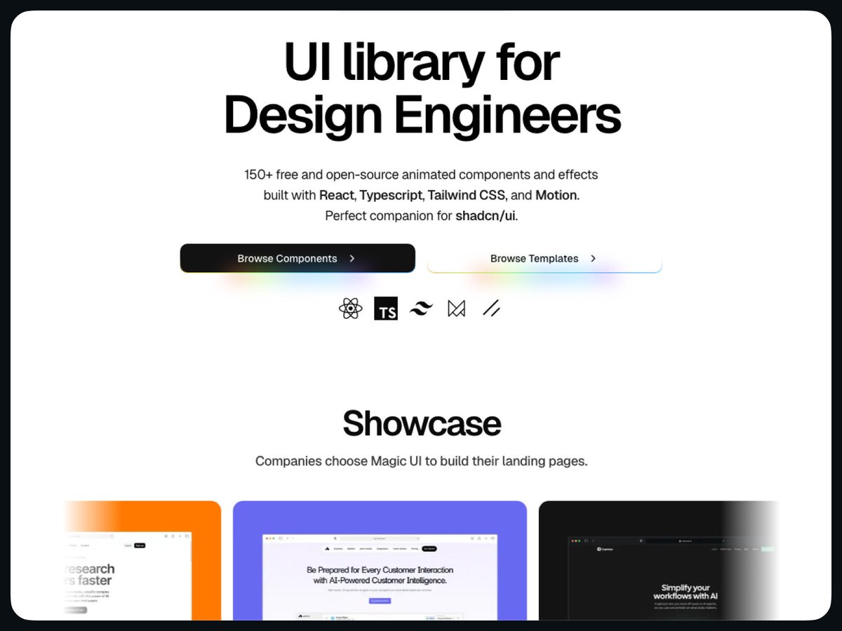 craftworkdesign's tweet image. AI-friendly UI kits for vibe-coding nights ↓

✦ magicui.design
✦ ui.aceternity.com
✦ heroui.com
✦ preline.co
✦ tremor.so
✦ park-ui.com
✦ tailgrids.com
✦ beyondui.design
✦…
