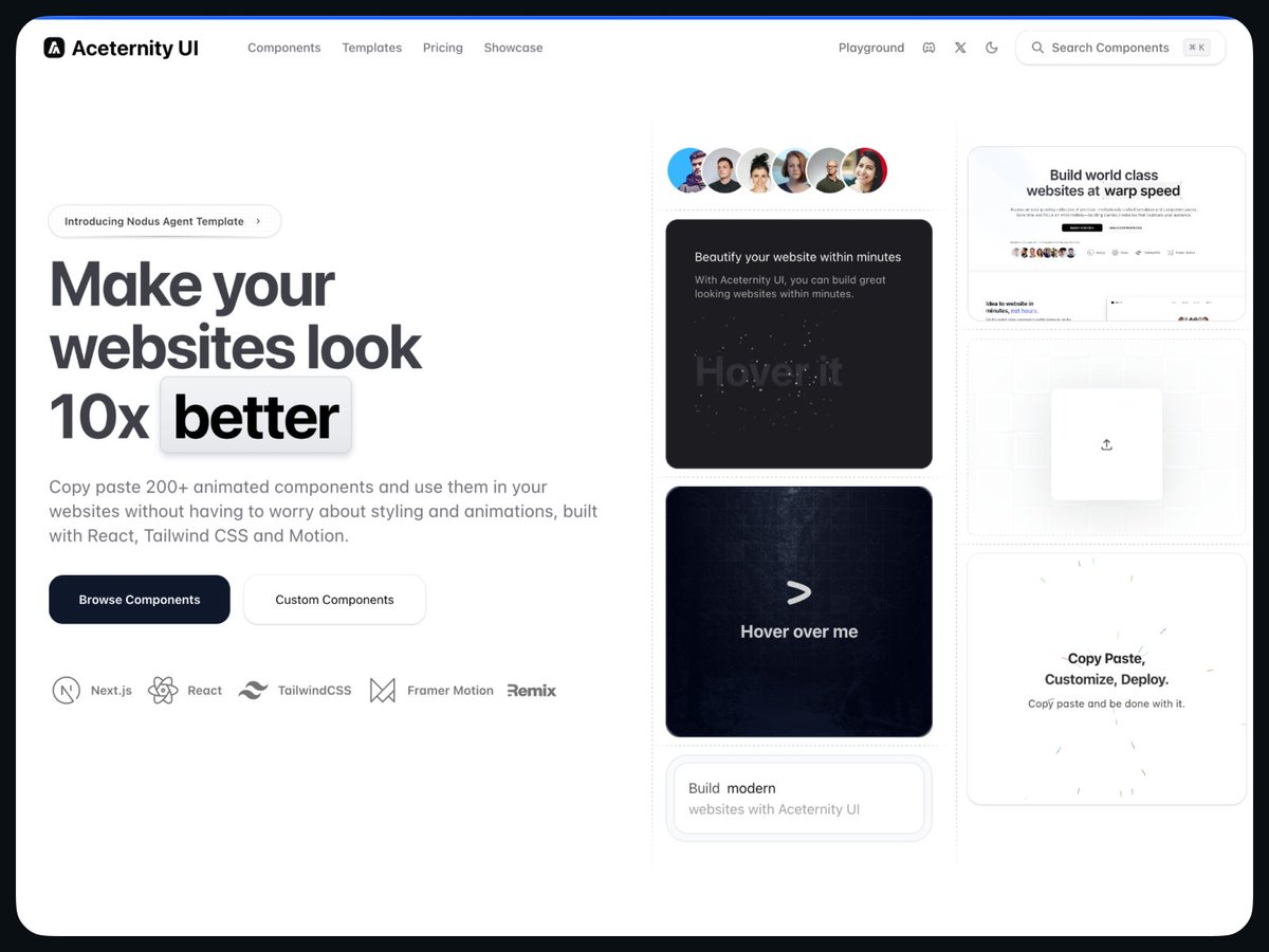 craftworkdesign's tweet image. AI-friendly UI kits for vibe-coding nights ↓

✦ magicui.design
✦ ui.aceternity.com
✦ heroui.com
✦ preline.co
✦ tremor.so
✦ park-ui.com
✦ tailgrids.com
✦ beyondui.design
✦…