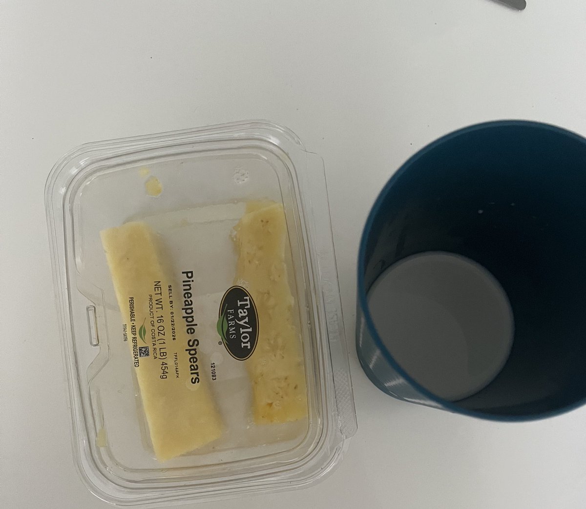 Yummy milk and pineapple