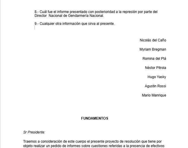 ¿Las patronales pueden pedir un "delivery" de gendarmes cuando quieren?

Diputadas y diputados de diferentes bloques presentamos un pedido de informes ante el gravísimo operativo que Gendarmería Nacional llevó adelante el 15 de enero pasado en las puertas de la empresa Lustramax.