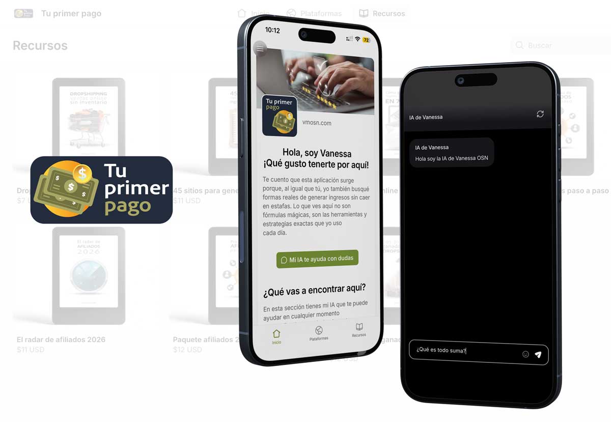 Les quiero contar algo 😊

Después de mucho trabajo, hoy por fin lancé mi nueva app: Tu Primer Pago.

Es gratuita y está pensada para ayudar a generar ingresos en línea sin estafas ni promesas raras.

Tiene un asistente con IA que te va guiando paso a paso…
pero mejor no te