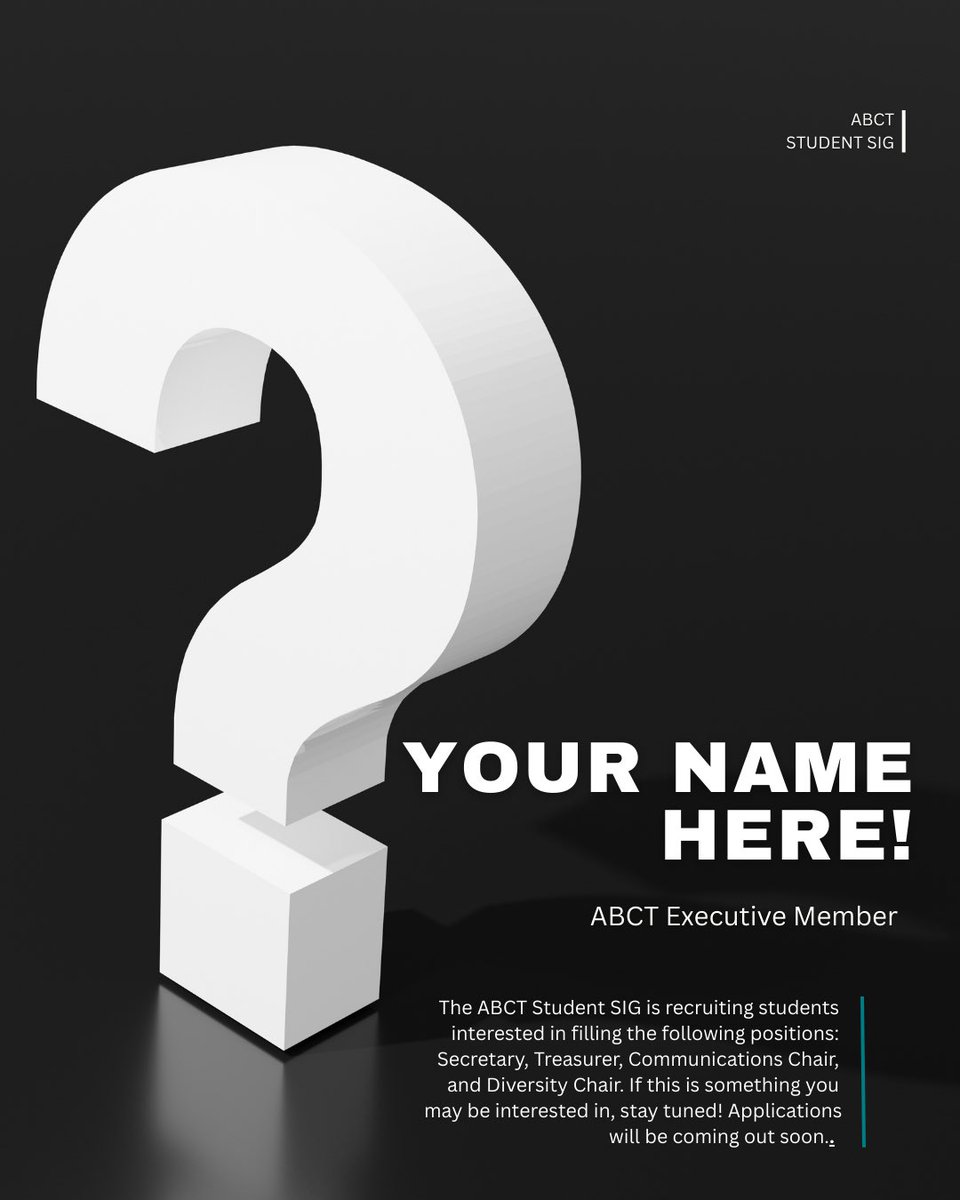 ABCT Student Special Interest Group tweet media