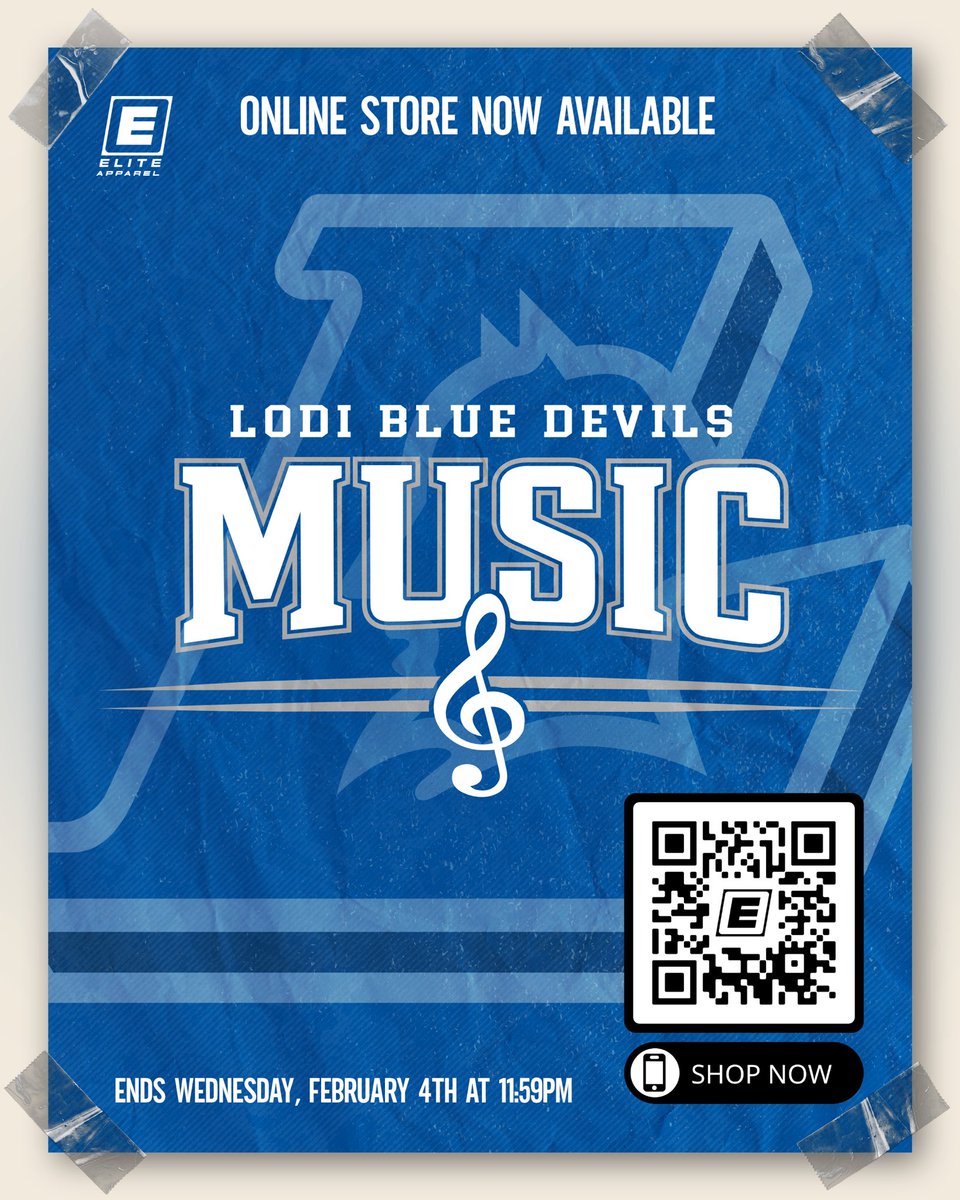We’ve partnered with Lodi Music Boosters for their first-ever online store and it’s now LIVE. 

With 100+ custom products, this pop-up closes Feb 4 at 11:59 PM. 

No late orders. 
Don’t miss it.

Shop now: 

eliteapparelonline.chipply.com/lodibluedevils…