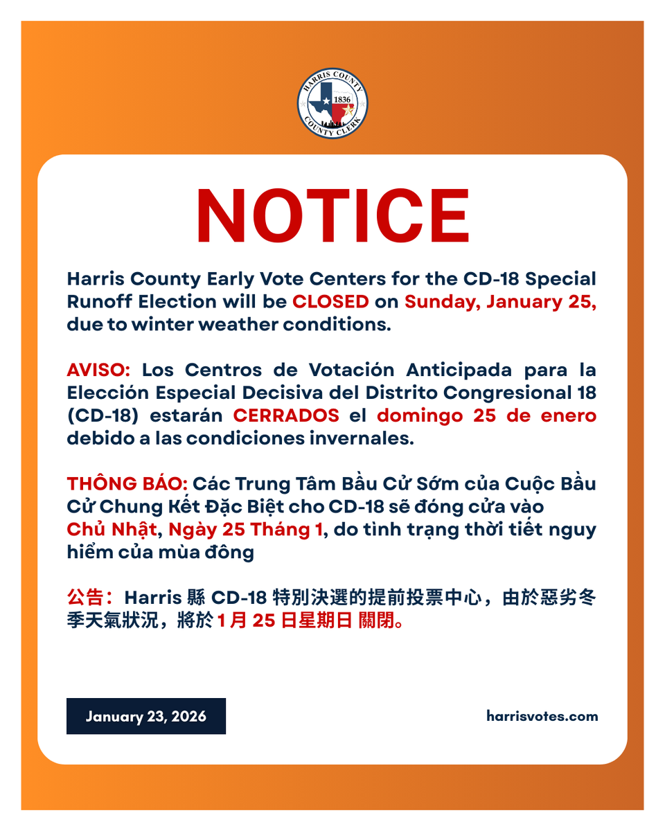 Harris County Elections Department tweet media