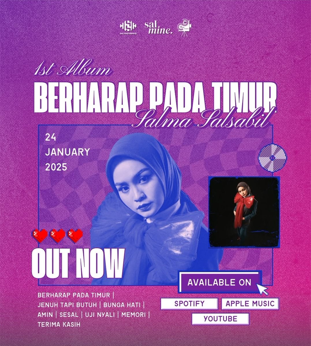 Nanda99092's tweet image. Happy 1st Aniversary Album Berharap Pada Timur🥳🩷💜