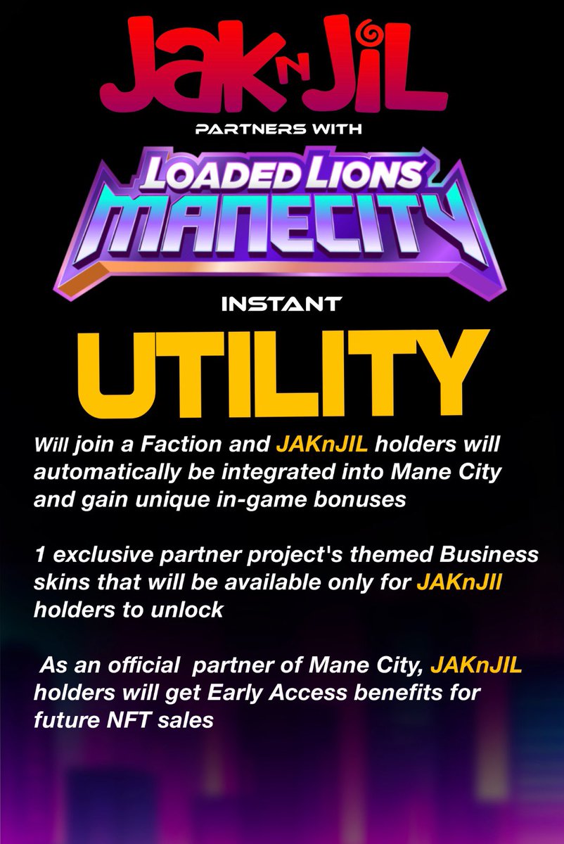 JAK n JIL x MANE CITY
<a href="/jaknjilmh/">JAK n JIL</a> x <a href="/cryptocomnft/">Crypto.com NFT</a>