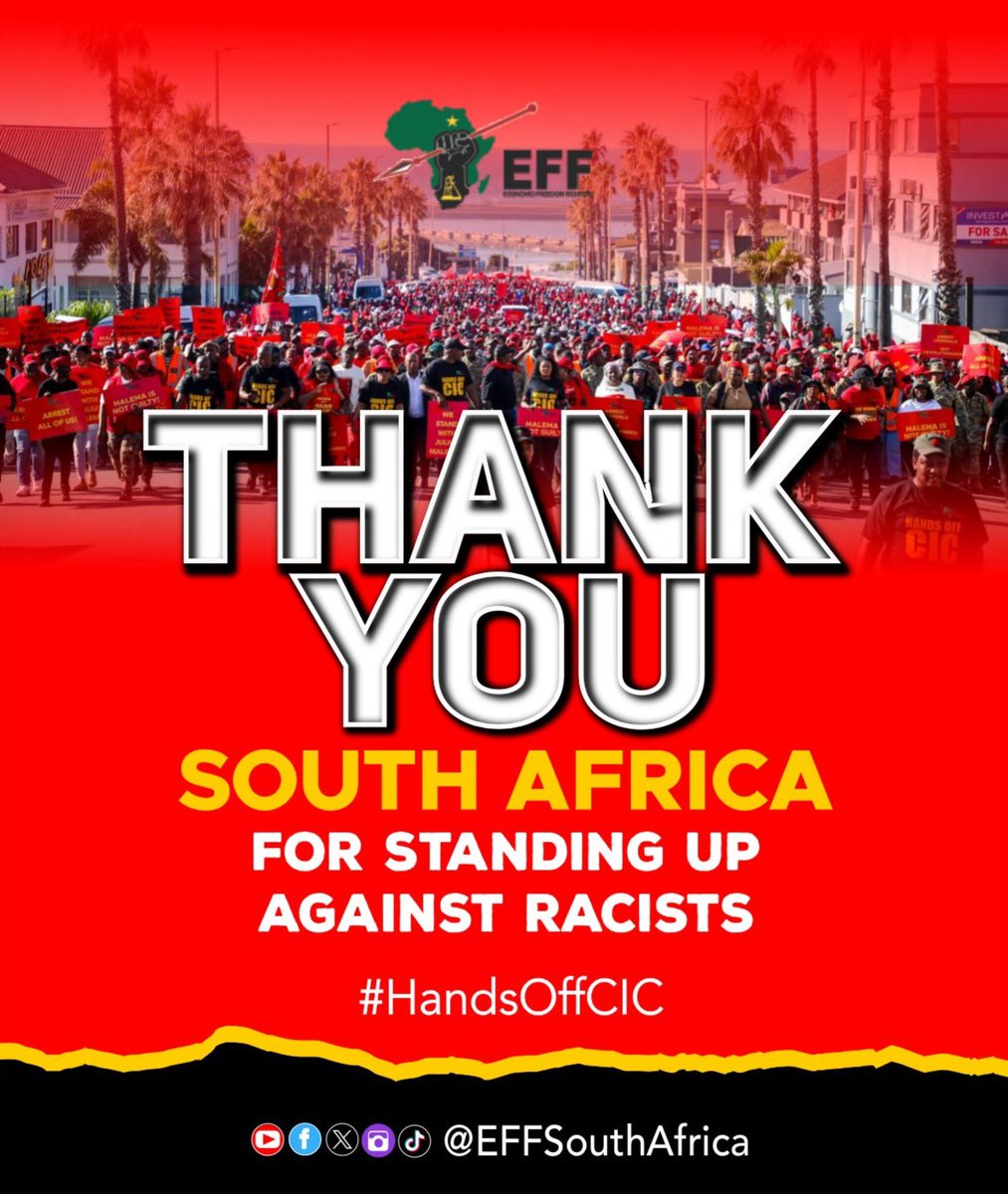 EFFSouthAfrica's tweet photo. Thank You South Africa For Standing Up Against Racists!

#HandsOffMalema https://t.co/h4rVOjEp5m
