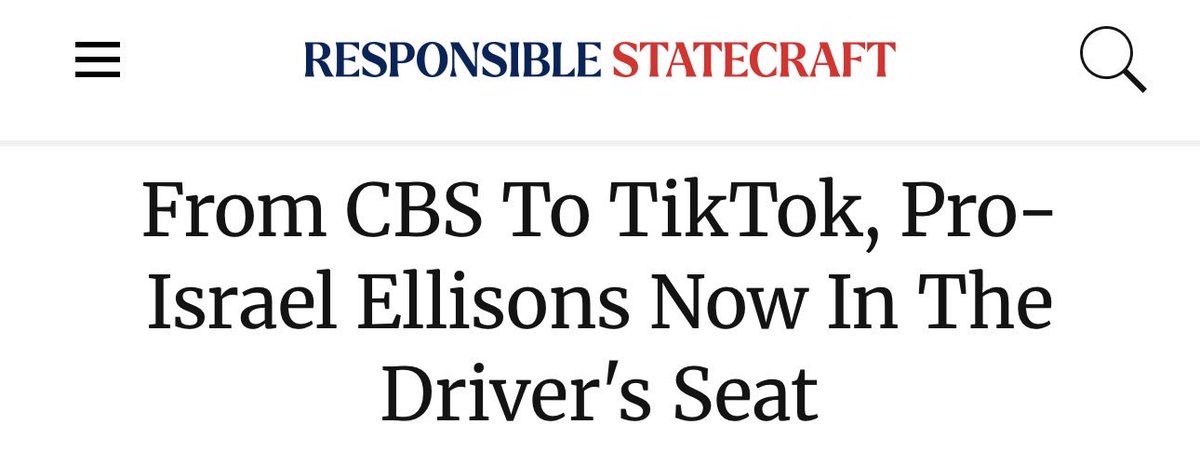 It's official: the TikTok sale is complete. 

Now Larry Ellison—the largest private donor to the IDF—is a top investor in what Netanyahu called "the most important purchase going on." 

This was never just about China. It’s about hiding Israel’s US-backed atrocities from you.
