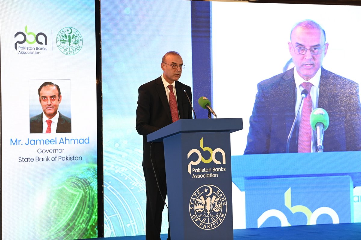 1/2 #SBP upholds international best practices to ensure cybersecurity in  the financial industry; says Governor SBP Jameel Ahmad during his address  at the closing ceremony of Pakistan's First Banking Industry-Wide Cyber  Drill.