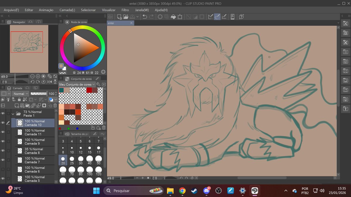 Spantosicus_'s tweet image. I think his movie is PEAK!!! My fav legendary pokémon wip 

#entei #Pokemon #WIP