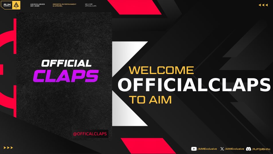 AIMExclusives's tweet image. Welcome to AimExclusives, @official_claps