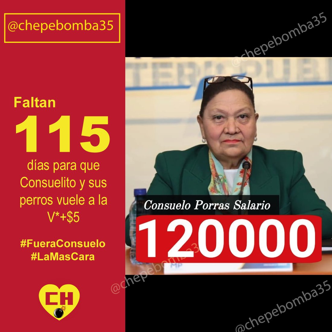 Mi gente, ¿sabían ustedes que una de las funcionarias mejor pagadas de TODO el gobierno es Consuelo Porras? 🤔💸

Sí, la Cony se embolsa más de Q120,000 mensuales.
👉 Gana más que el Presidente de la República
👉 Gana más que el Presidente del Congreso

Y ahora tomen nota de