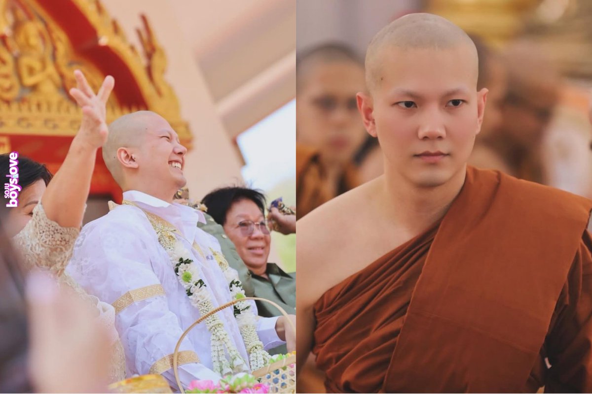 📿 O ator Build Jakapan foi ordenado monge em uma celebração íntima ao lado da família, marcando um momento de fé, respeito e renovação espiritual, refletindo quem ele é: uma pessoa amada e justa 🤍🙏