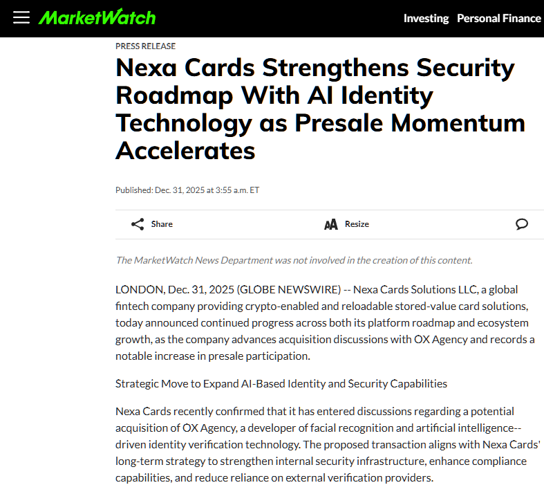 Nexa Cards tweet media