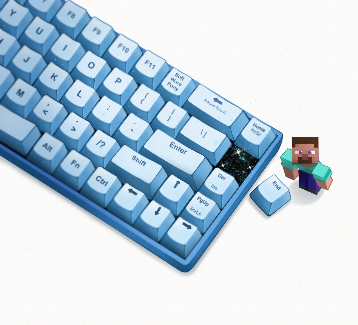 softwarep0ny's tweet image. some previous minecraft arts im still in love with 🌊 i should really do more