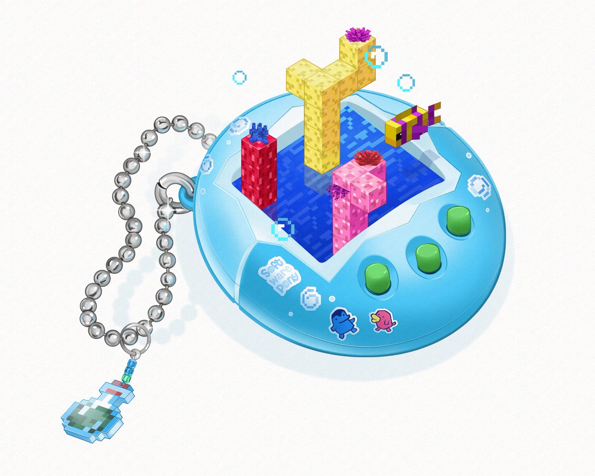 softwarep0ny's tweet image. some previous minecraft arts im still in love with 🌊 i should really do more