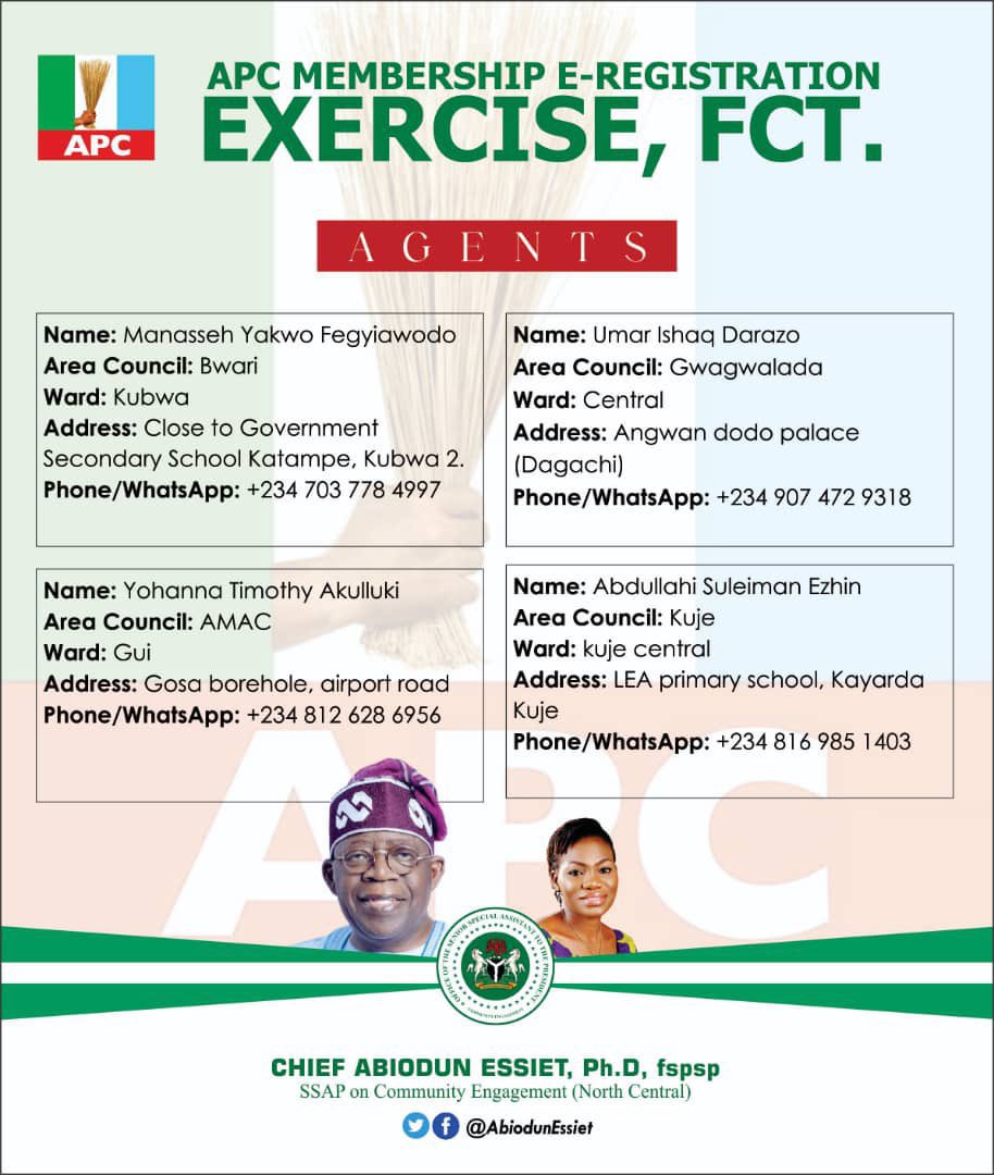 woye1's tweet photo. Abuja, APC e-registration. Chat them https://t.co/JqWJlAFLtG