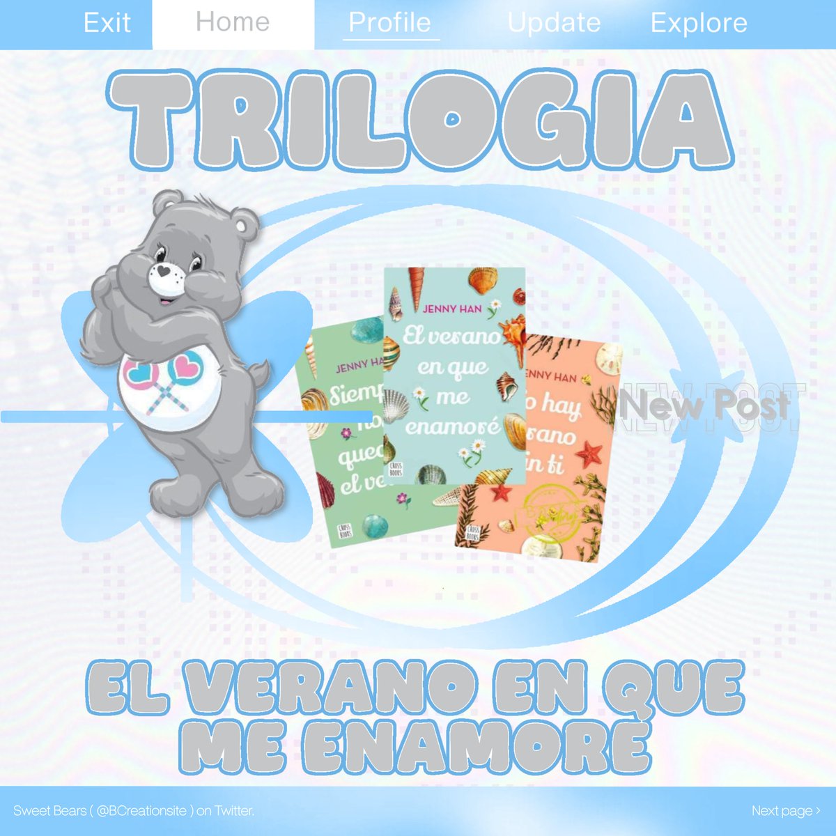 BCreationsite's tweet image. ロマン / ᗩ𝗋𝖼𝗁𝗂𝗏𝗈 : 𝖲𝗐𝖾𝖾-𝗍 𝖡𝗈𝗈𝗄𝗌𝗍𝗈𝗋𝖾 𝖼𝗈𝗅𝗅𝖾𝖼𝗍𝗂𝗈𝗇   [ 🧸 ] : 𝗟𝗜𝗕𝗥𝗢𝗦 𝗩𝗘𝗥𝗦𝗜𝗢𝗡 𝗣𝗗𝗙 : Está vez llegó a nuestra biblioteca la trilogía de libros "EL VERANO EN QUE ME ENAMORE" intro de cada libro + link de descarga en comentarios. #PDF #books