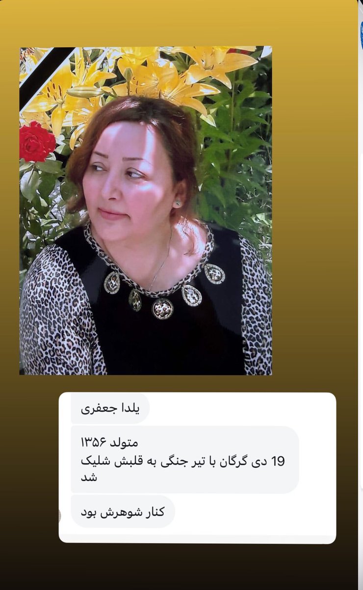 ZizicGoogoolian's tweet image. جاوید نام #یلدا‌جعفری

#IranMassacre #R2PforIran