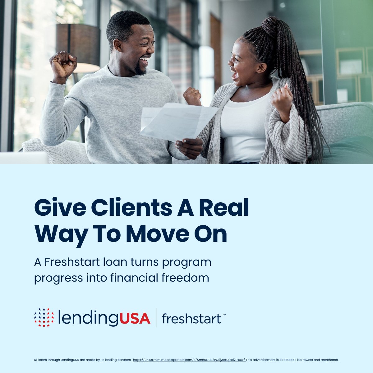 LendingUSA's tweet image. Every financial journey looks different, but they all begin with support 🤝
Freshstart Lending creates structured repayment paths that help clients move forward with confidence.

Learn more at: zurl.co/s7Afe
#ClientSuccess #DebtSolutions #LendingUSA #FreshstartLending