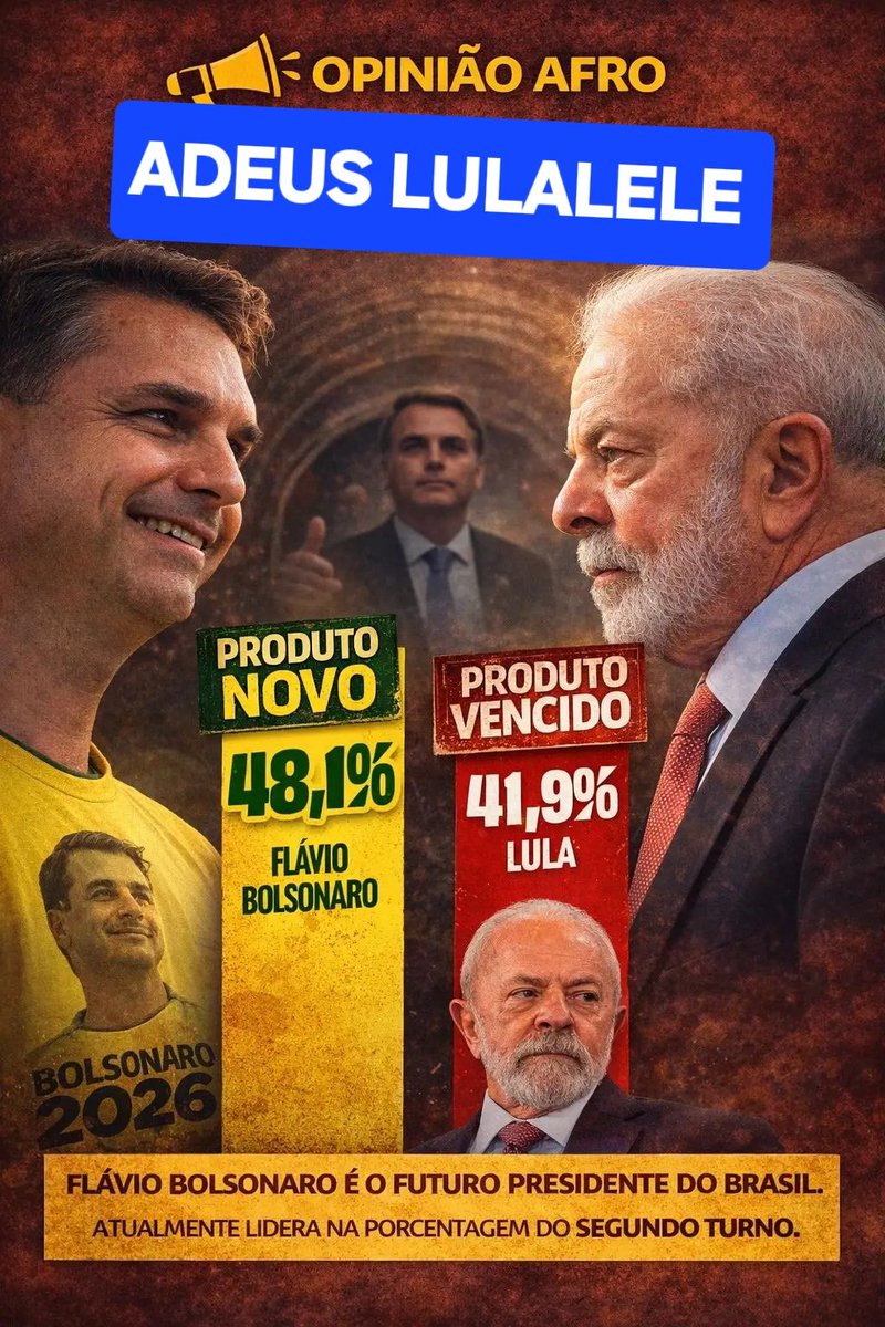 FLAVIO GANHA NO 1° TURNO
👌 CHORA ESQUERDALHA
