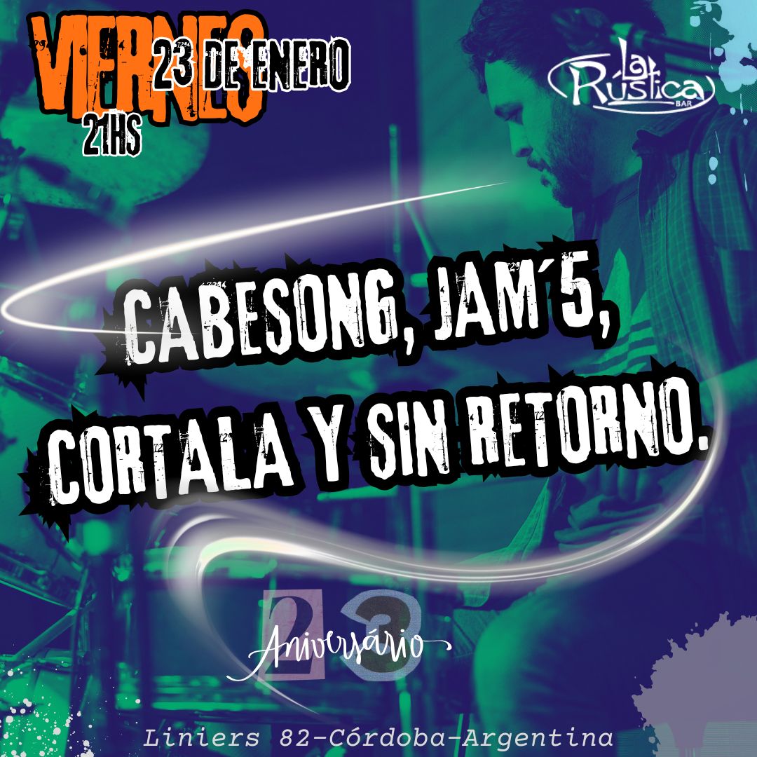 Hoy viernes desde las 21hs te esperamos con una explosión de bandas locales 🔥 

Vení a escuchar rock y disfrutar de pizzas y cervezas heladas 🍺

Después de las bandas continuamos con el trasnoche Rústico 💯 

Pensando en vos siemPRe 😎