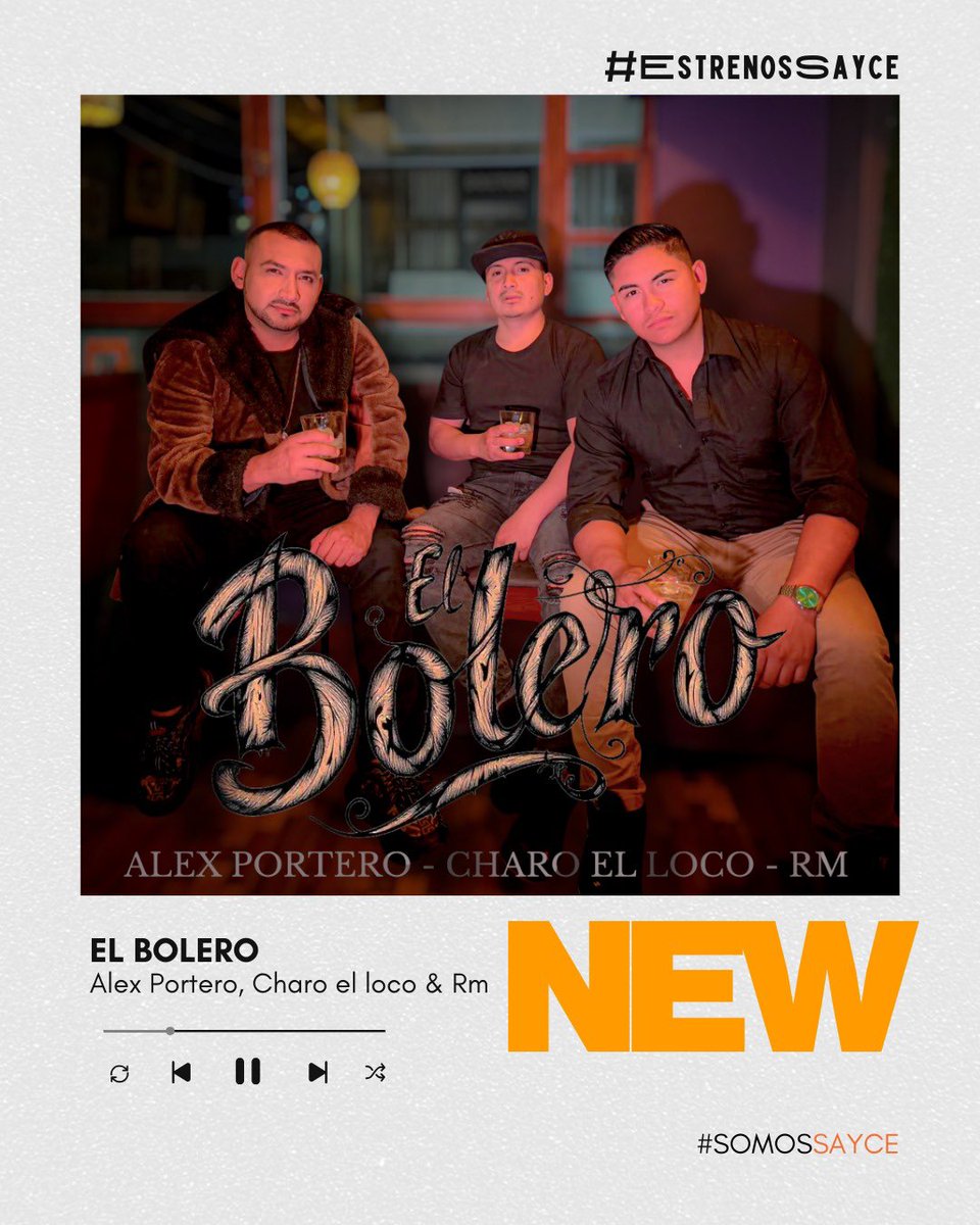 sayceoficial's tweet photo. 🎶 #AlexPortero junto a Charo El Loco y RM estrena “El Bolero”.

⚡ #PetterMarchan lanza “Suck My Dick” ¡Haz pre save! 

🚀 #FlotaEstrella presenta “Saltalfuego” — una explosiva mezcla de trap, disco funk y rock.

🎧 Atentos al nuevo lanzamiento de #JairoRamos ¡Síguelo en todas sus redes sociales! 

📩 ¿Eres socio de SAYCE y tienes un próximo lanzamiento?
Escríbenos a comunicacion@sayce.com.ec