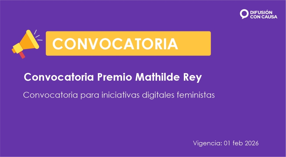 📣Convocatoria | Premio Mathilde Rey💜📱
Reconoce y apoya iniciativas digitales feministas que impulsan la igualdad de género, la justicia social y el activismo desde lo digital.
📆 Cierra: 1 feb | 11:59 pm (CDMX)
👉bit.ly/3YRYALY
#Convocatoria #PremioMathildeRey #OSC