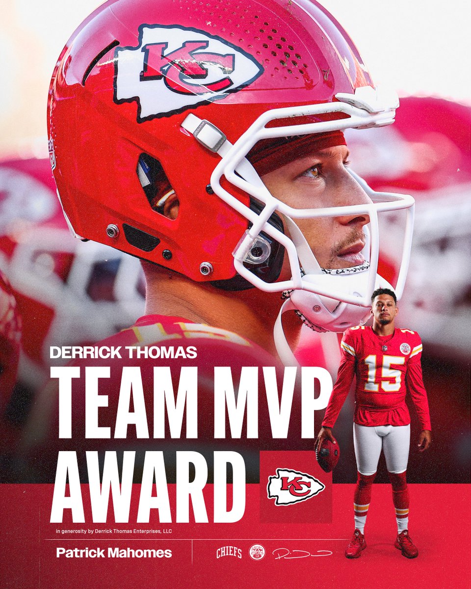This year's team MVP goes to @PatrickMahomes!