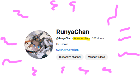 RunyaChanVT's tweet image. WE DID IT!

We got the 9K BEFORE my B Day!!! 

I AM SO HAPPY!!!!