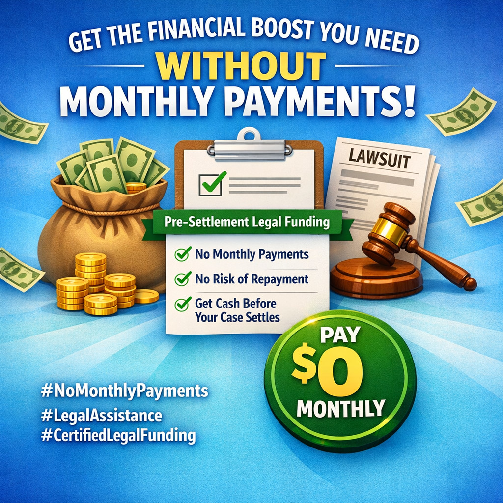CLFunding's tweet image. Get the financial boost you need without monthly payments. 💸 #NoMonthlyPayments #LegalAssistance #CertifiedLegalFunding