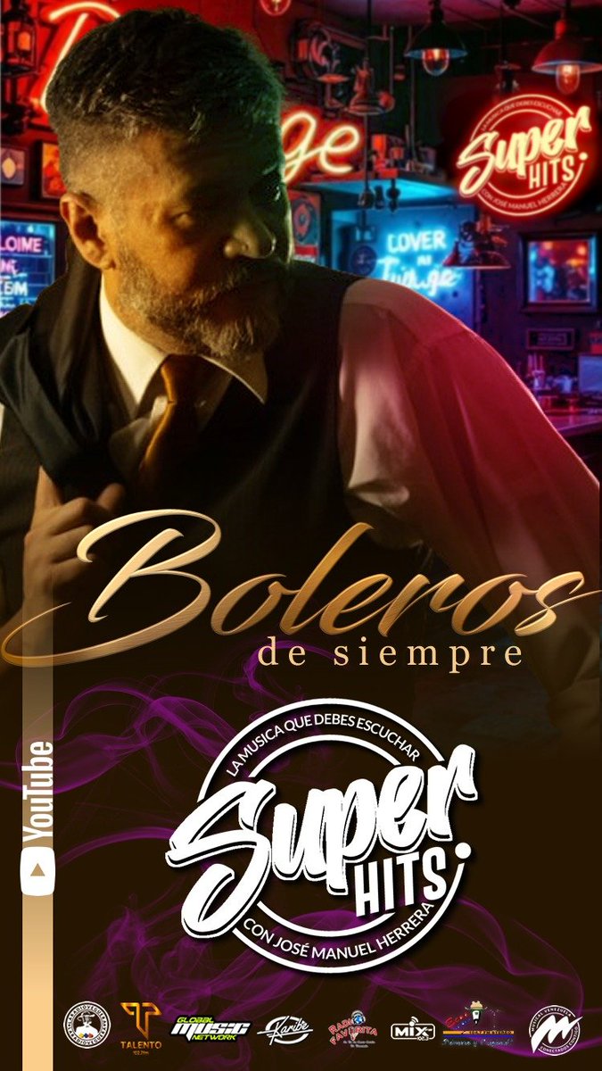 Escuche los Sábados su programa favorito SUPER HITS “Con la Música que Debes Escuchar” (6:00pm Venezuela), (5:00pm Colombia). Conduce: José Manuel Herrera, a través de RADIO FAVORITA 90.9FM "La De La Canta Criolla De Venezuela”. Cobertura Mundial: radiofavorita.co