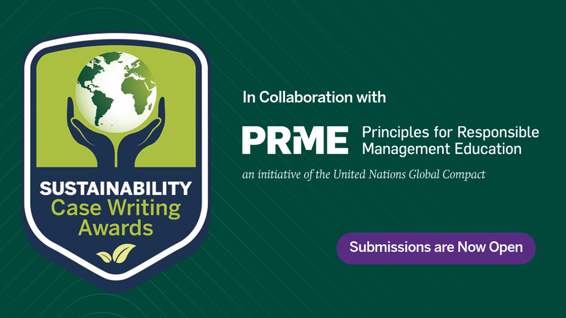 IveyPublishing's tweet photo. Submissions are open for the Sustainability Case Writing Awards.

In collaboration with @PRMESecretariat, we recognize cases advancing responsible management education with real-world impact. Deadline: Feb 20, 2026

Submit: https://t.co/QKIxd1fAzn

#CaseWriting #Sustainability https://t.co/UFCByooZOY