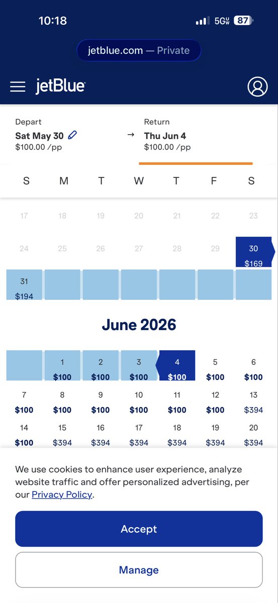 ybkwoods's tweet photo. @JetBlue I got an email for $100 flights from SFO to FLL which is great. 
I went to purchase and it wouldn’t let me checkout without using points.
The deal is still active but I cannot get back to that original pricing. Now it’s $300 more and there is a 2 hour wait for chat. FIX https://t.co/5phX2FCbWb