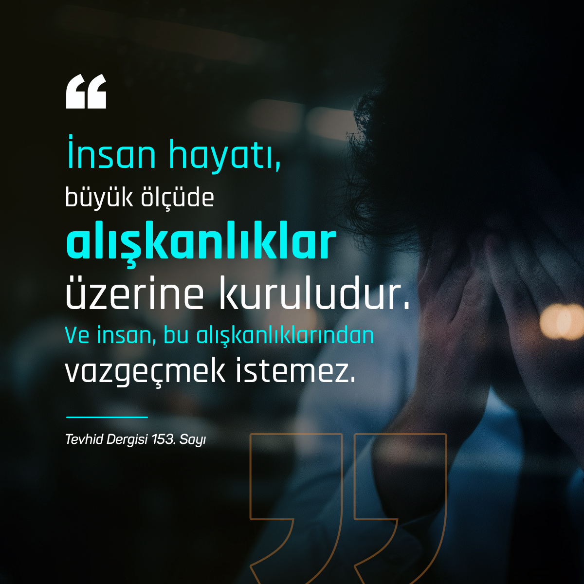 Emre Acar Hoca, insanoğlunun en büyük zaaflarından birini konu edindiği yazısında alışkanlıklarımızı doğru yönlendirmenin bizlere katabileceği hayırları tek tek sıralıyor.
Tevhid Dergisi | 153
tevhiddergisi.org/aliskanliklari…