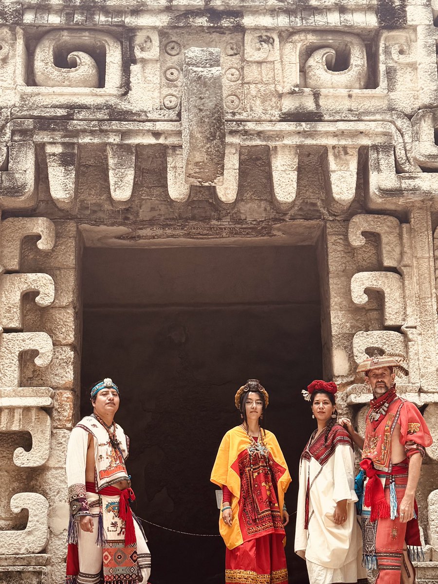 At the temple of Chak, the Maya lord of rain.