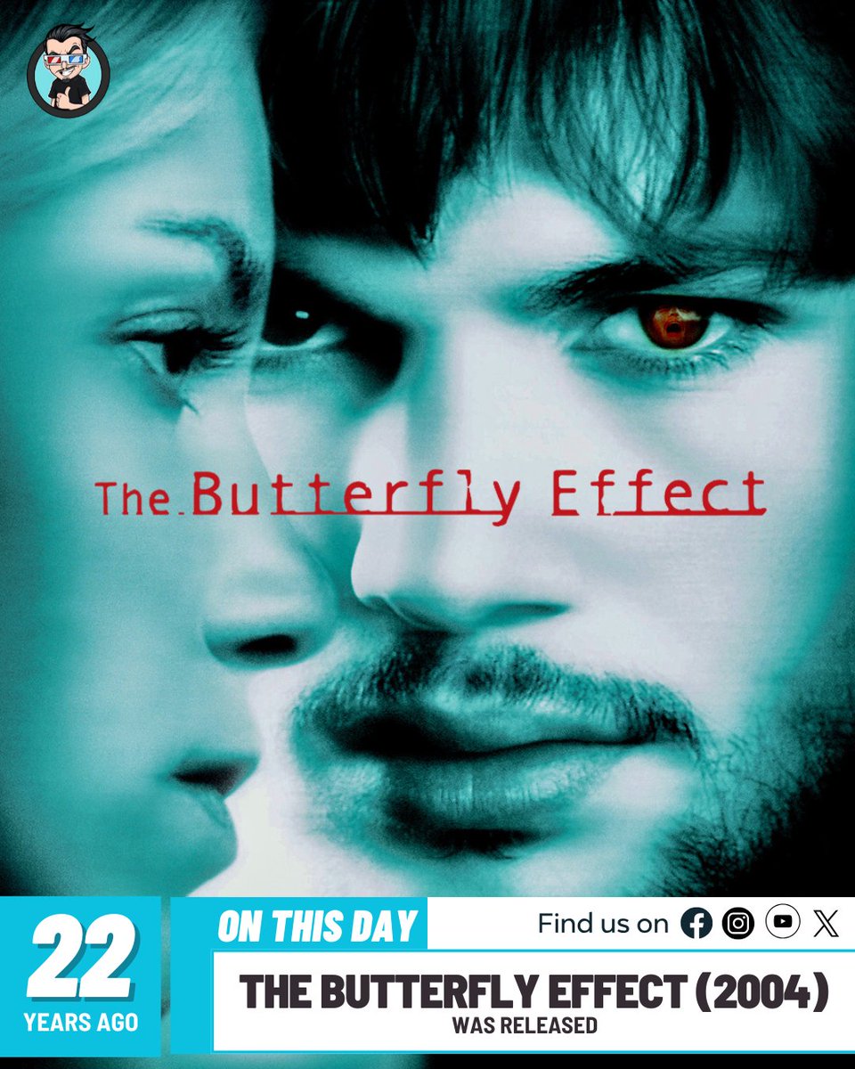 joblocom's tweet image. The Butterfly Effect (2004) was released 22 years ago! 🎥
 #TheButterflyEffect #CultClassic #TimeTravelMovies #AshtonKutcher