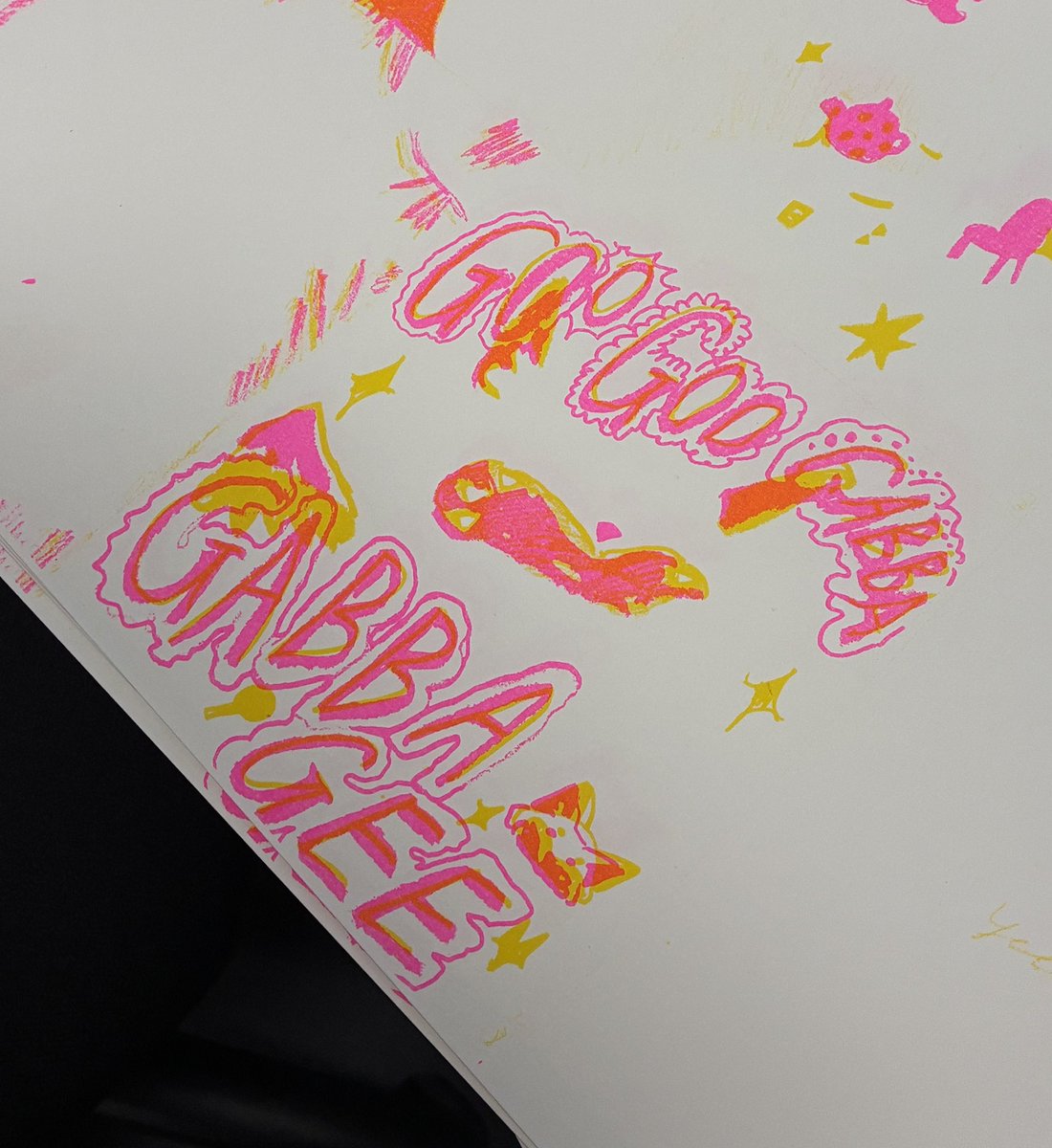 PowderSally's tweet image. Guys look what I did on todays Riso workshop☝️🤓#MystArt
 ( btw happy late birthday 😎