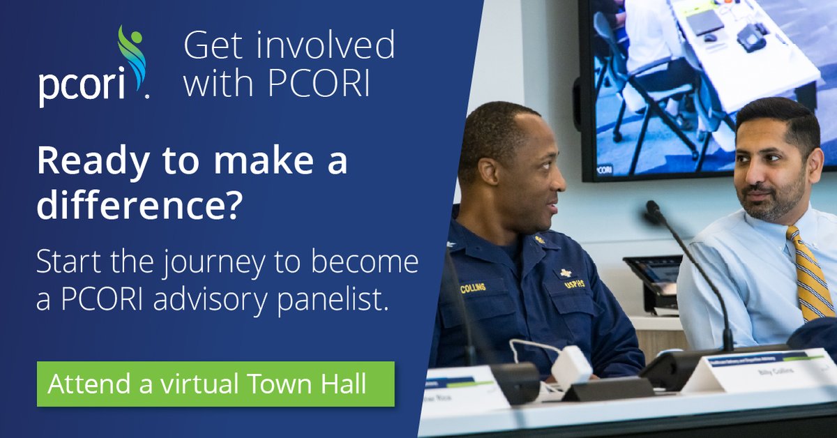 PCORI's tweet photo. Interested in learning more about PCORI's Advisory Panels?

Attend the PCORI Advisory Panel Applicant Town Hall!

📆 Feb. 9
🕰️ 2-3 pm (ET)

Join the Town Hall to learn about the application process and find the panel that best matches your expertise. Register here: https://t.co/zAOwp3w99b