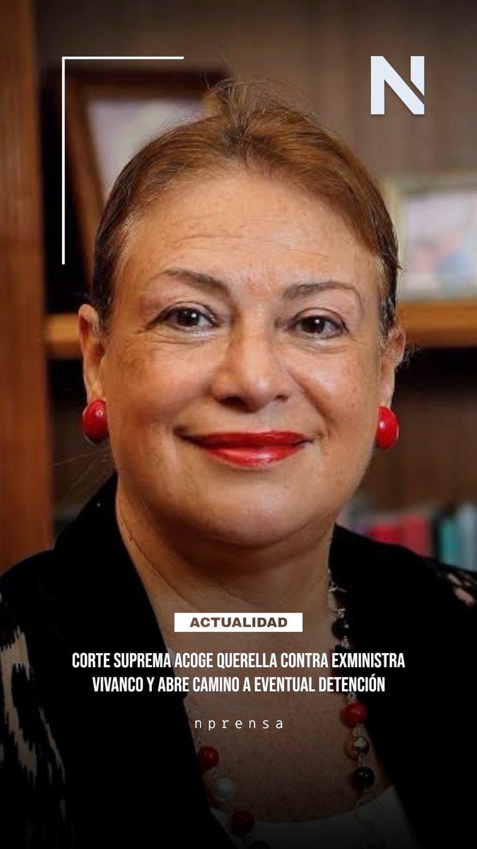 ⚡ La Corte Suprema acogió la querella contra la exministra Ángela Vivanco, abriendo la puerta a una eventual formalización. La Fiscalía investiga cohecho y lavado de activos.

#CorteSuprema #Justicia #ÁngelaVivanco #Fiscalía #Chile

Más:  instagram.com/reel/DT3VSCyDq…