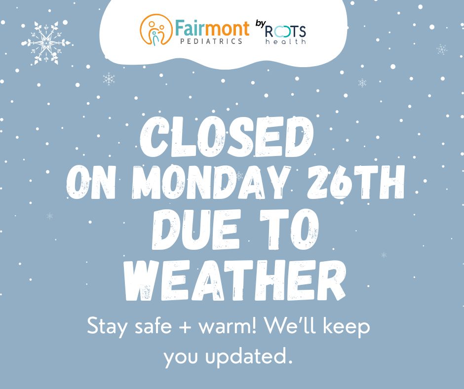 FairmontPeds's tweet photo. 🥶 Weather update: Fairmont Pediatrics La Porte closed Sat Jan 24. Both locations Pasadena and La Porte closed Mon Jan 26. We plan to reopen Tue Jan 27, weather permitting. Emergencies: 911. https://t.co/1Fr40bD5Pw