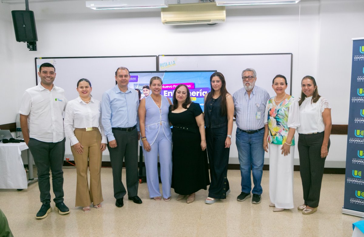 Monteriaucc's tweet photo. En compañía de autoridades de salud en Córdoba, gerentes de hospitales y clínicas, representantes del sector y medios de comunicación, presentamos nuestro nuevo programa de Enfermería Profesional, que desde ya ponemos al servicio de la comunidad. Más en https://t.co/SKL9Pz7Z1A https://t.co/RVWSINLKgW