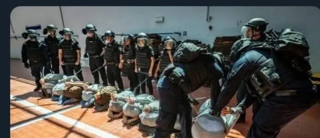 PalPress24's tweet image. Lawyer Khaled Mahajneh of the Commission of Prisoners’ and Ex-Prisoners’ Affairs writes:
This is an image of daily, ongoing pain inside Israeli prisons. Prisoners on the ground, bound, their heads pressed to the floor, forced to bend through violence and beatings. They have no…