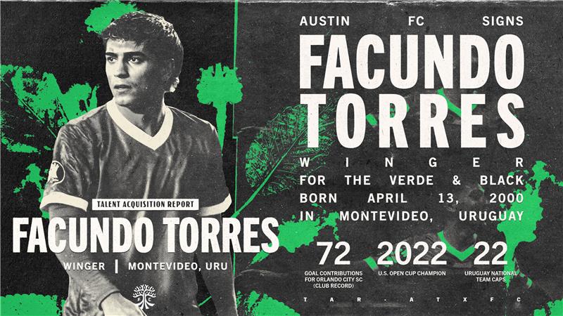 AustinFC's tweet image. Talento uruguayo. 🇺🇾 

An elite playmaker in MLS and our new Designated Player, @facutorresss!