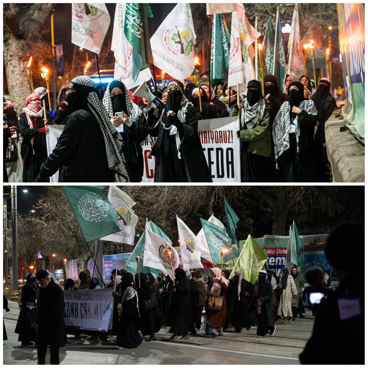 17 Ocak Cumartesi günü gerçekleştirilen İsra ve Miraç Anma Gecesi yürüyüşüne ait görüntüler.