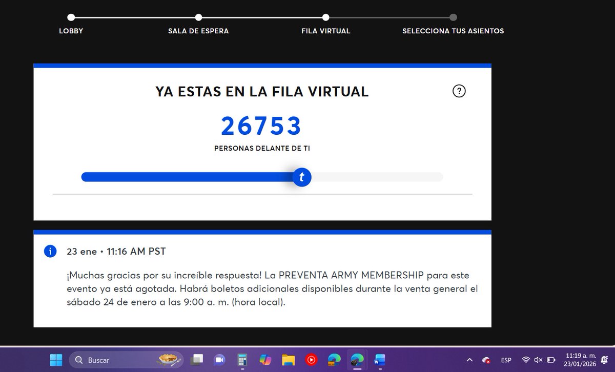 YesImAndrea_a's tweet photo. 🚨 Miles de fans nos quedamos sin boletos mientras revendedores los venden hasta en $50,000.
Pedimos nuevas fechas de BTS en México y medidas contra la reventa.
#BTSenMéxico #MásFechasParaMéxico #NoALaReventaBTSMEXICO
#BTS_WORLDTOUR_MEXICOCITY https://t.co/lUjAaapXQY