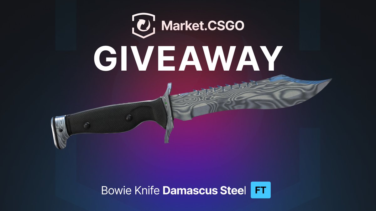 🎁 Bowie Knife | Damascus Steel (Field-Tested) 🎁

How to Enter:
1. Follow @MarketCSGOcom
2. Retweet and like this post
3. Tag at least one teammate in the comments

🍀We’re selecting a lucky participant to receive this beautiful skin. Good luck, everyone!